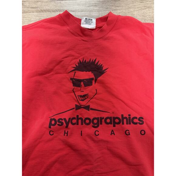 RARE SKATE HIP HOP PSYCHOGRAPHIC RECORDS CREWNECK 90’s Xl/2x Fitting - Picture 2 of 4